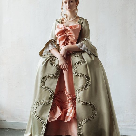 Robe a la Francais Rococo dress, 18th century Europe - Picture 3 of 14